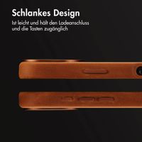 Accezz Vintage Leather Magsafe Backcover iPhone 16 - Tabacco Cognac