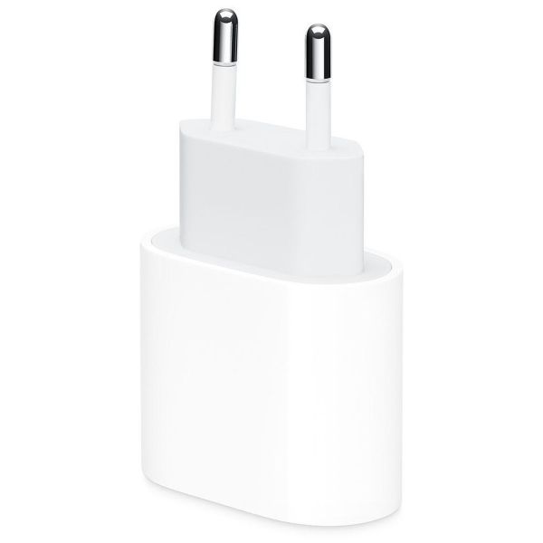 Apple Original USB-C Power Adapter 20 Watt + Original USB-C auf USB-C Ladekabel - 1 Meter - Weiß