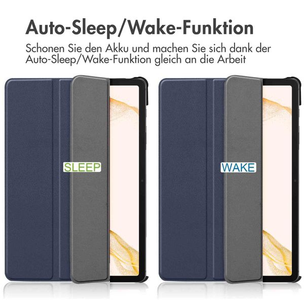 imoshion Trifold Klapphülle Samsung Galaxy Tab S8 / S7 - Dunkelblau