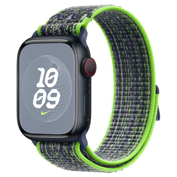 Apple Nike Sport Loop Band für die Apple Watch Series 1 bis 9 / SE (38/40/41 mm) | Series 10 (42 mm) - Bright Green/Blue