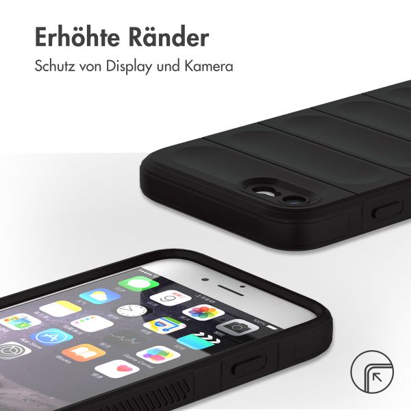 imoshion EasyGrip Back Cover für das iPhone SE (2022 / 2020) / 8 / 7 - Schwarz