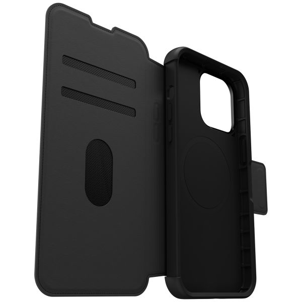 OtterBox ﻿Strada-Klapphülle MagSafe für das Apple iPhone 15 Pro Max - Schwarz