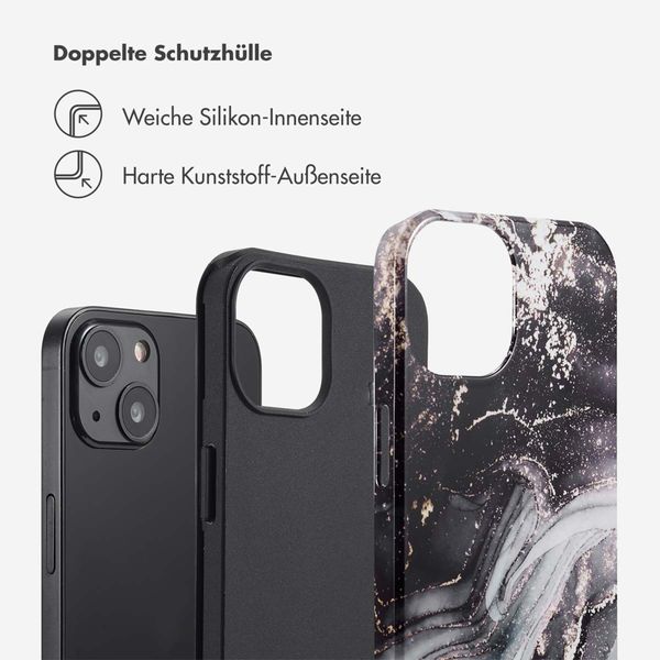 Selencia Vivid Back Cover Apple iPhone 13 - Chic Marble Black