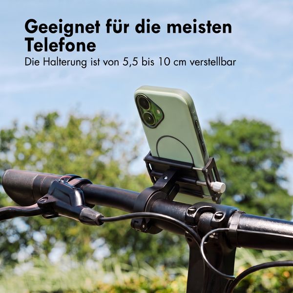 imoshion Mini Aluminium-Fahrrad-Handyhalterung - Leichtgewicht - Universal - Schwarz