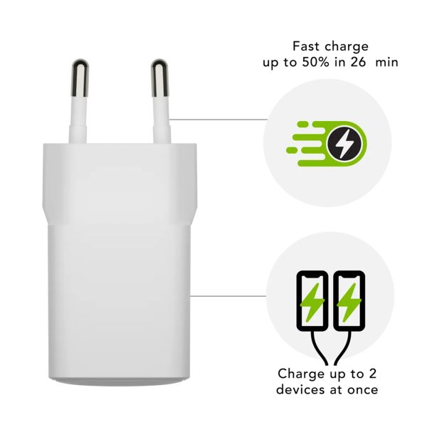 dbramante1928 re-charge | Netzteil - USB-C 25 Watt + USB-A 18 Watt - Weiß