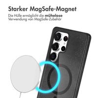 imoshion Sparkle Back Cover mit MagSafe für das Samsung Galaxy S24 Ultra - Glitzer Schwarz