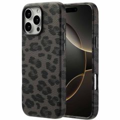 Selencia Sabi Backcover Leopardenmuster mit MagSafe Apple iPhone 16 Pro Max - Midnight Black