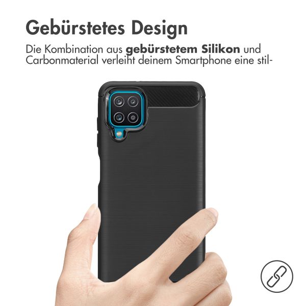 imoshion Brushed Back Cover für das Samsung Galaxy A12 - Schwarz