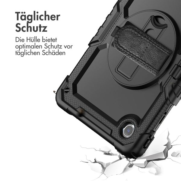 Accezz Robustes Back Cover mit Schultergurt für das Lenovo Tab M11 - Schwarz