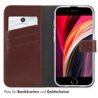 Selencia Echtleder Buchhülle iPhone 16e - Braun