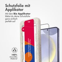 Accezz Dreifach starke Full Cover Schutzfolie mit Applikator für das Samsung Galaxy S24 Plus - Transparent