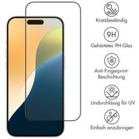 Accezz Full Cover Screen Protector aus gehärtetem Glas für das iPhone 16 Pro