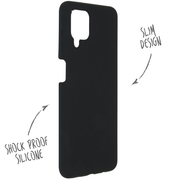 Accezz Liquid Silikoncase Samsung Galaxy A12 - Schwarz