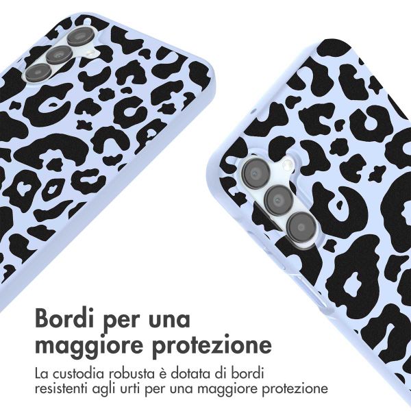 imoshion SilikonHülle design mit Band Samsung Galaxy A15 (5G/4G) - Animal Lila