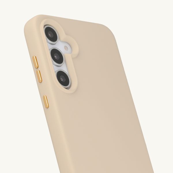 Selencia Rivièra Backcover mit MagSafe mit abnehmbaren Haken Samsung Galaxy S25 / S24 - Milky Latte
