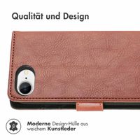 imoshion Luxuriöse Klapphülle für das iPhone SE 4 - Braun