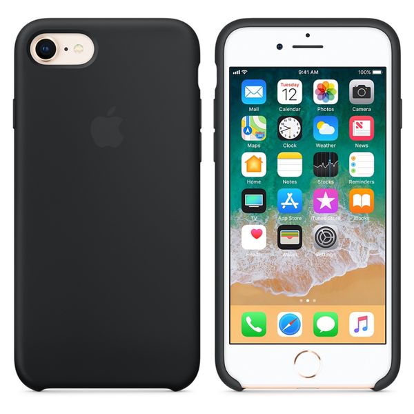 Apple Silikoncase Apple iPhone SE (2022 / 2020) / 8 / 7 - Schwarz