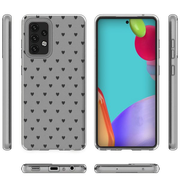 imoshion Design Hülle Samsung Galaxy A52(s) (5G/4G) - Herzen - Schwarz