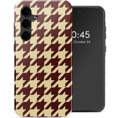 Selencia Vivid Back Cover Samsung Galaxy S24 FE - Pied-de-Poule