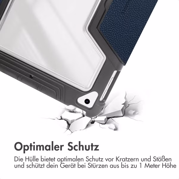 Accezz Rugged Trifold Klapphülle Apple iPad 6 (2018) 9.7 Zoll / iPad 5 (2017) 9.7 Zoll / Air 2 (2014)/Air 1 (2013) - Dunkelblau