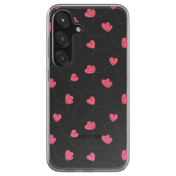 imoshion  Design Hülle für das Samsung Galaxy S25 - Dusty Rose Connected Hearts