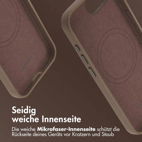 Accezz MagSafe Leather Backcover Apple iPhone 16e - Kaffeebraun