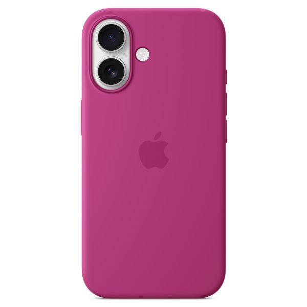 Apple Silikon-Case MagSafe für das iPhone 16 - Fuchsia