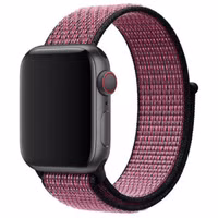 Apple Nike Sport Loop Armband für Apple Watch | 38/40/41/42 mm - Black / Pink Blast