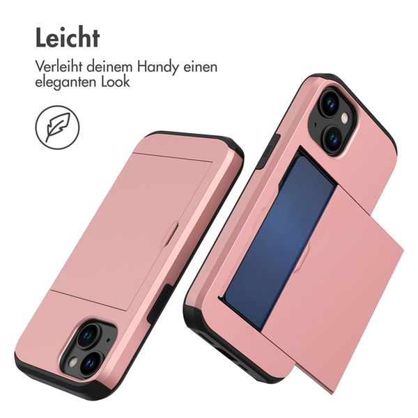 imoshion Backcover mit Kartenfach Apple iPhone 15 - Rosé gold