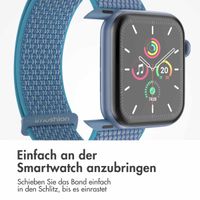 imoshion Nylonarmband für das  Apple Watch Series 1 t/m 9 / SE (38/40/41 mm) | Series 10 / 11 (42 mm) - Marine Blue