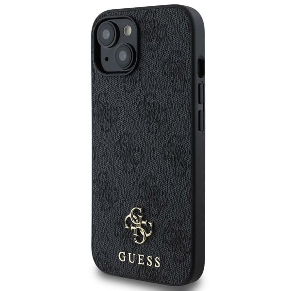 Guess 4G Metal Logo Back Cover MagSafe Apple iPhone 15 - Schwarz