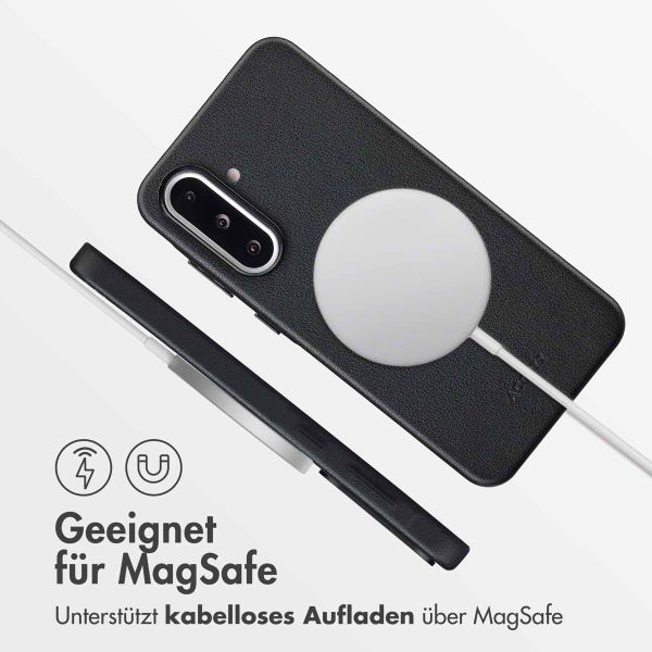 Accezz MagSafe Leather Backcover Samsung Galaxy A36 / A56 - Onyx Black