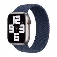 Apple Geflochtenes Solo Loop für das  Apple Watch | 38/40/41/42 mm - Größe 8 - Abyss Blue