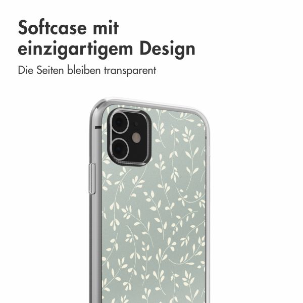 imoshion  Design Hülle für das iPhone 11 - Smoke Green Flowers