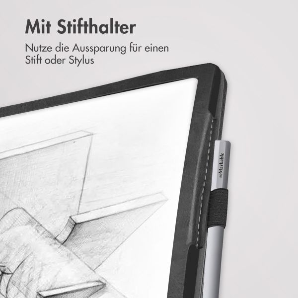 imoshion Klapphülle Sleepcover mit strap und stand reMarkable 2 - Schwarz