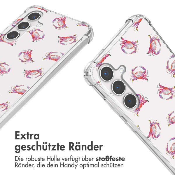 imoshion Design Hülle mit Band Samsung Galaxy S24 - Crab Watercolor