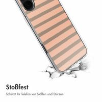 imoshion Design Hülle Apple iPhone 16 - Striped peach reverse