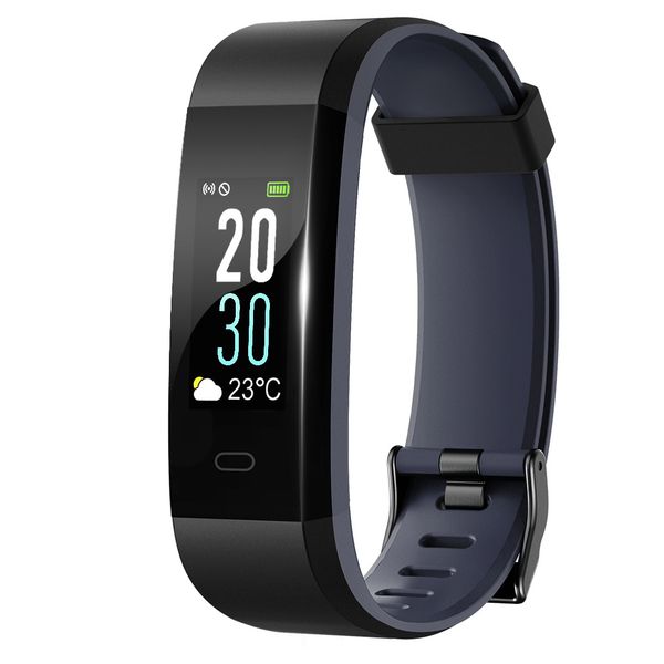 Lintelek Fit Activity Tracker - Schwarz / Grau