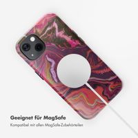 Selencia Vivid Tough Back Cover MagSafe für das iPhone 13 - Marble Purple