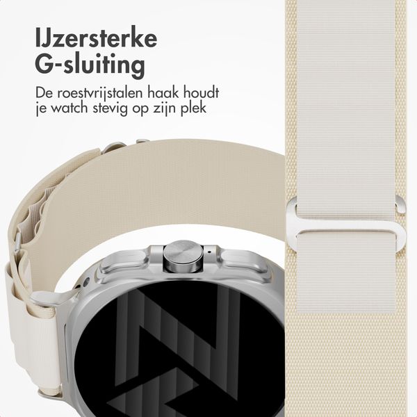 Accezz Nylon Alpine Armband für Samsung Galaxy Watch Ultra 2 (2026) / Ultra (2024/2025) - Polarstern