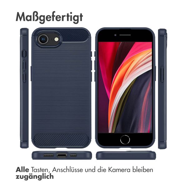 imoshion Brushed Back Cover für das iPhone SE 4 - Dunkelblau