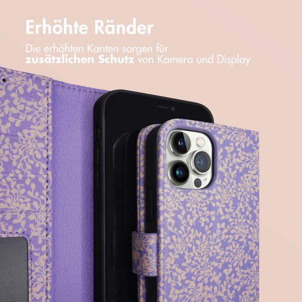 imoshion Design Klapphülle Apple iPhone 12 (Pro) - Purple White Flowers