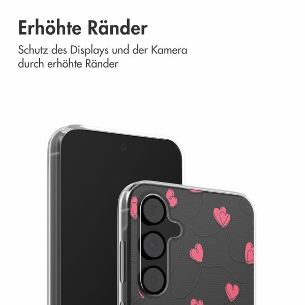 imoshion  Design Hülle für das Samsung Galaxy A55 - Dusty Rose Connected Hearts