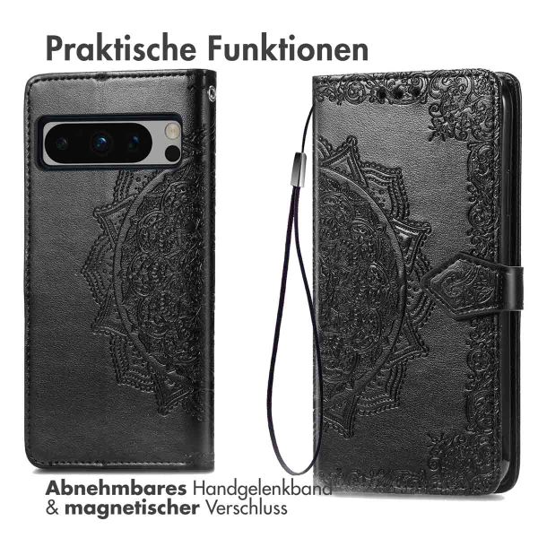imoshion Mandala Klapphülle Google Pixel 8 Pro - Schwarz