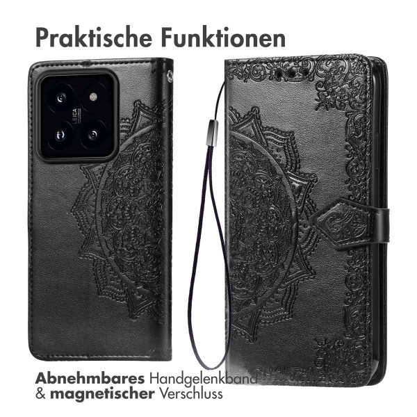 imoshion Mandala Klapphülle Xiaomi 14T Pro - Schwarz