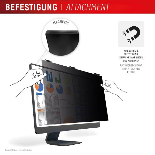 Displex Privacy Safe magnetische Bildschirmschutz Desktop 24 Zoll - Universal - 16:9