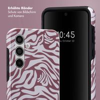 Selencia Vivid Tough Back Cover für das Samsung Galaxy A55 - Trippy Swirl Dark Rose