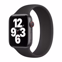 Apple Silikon Solo Loop für das  Apple Watch | 38/40/41/42 mm - Größe 3 - Black