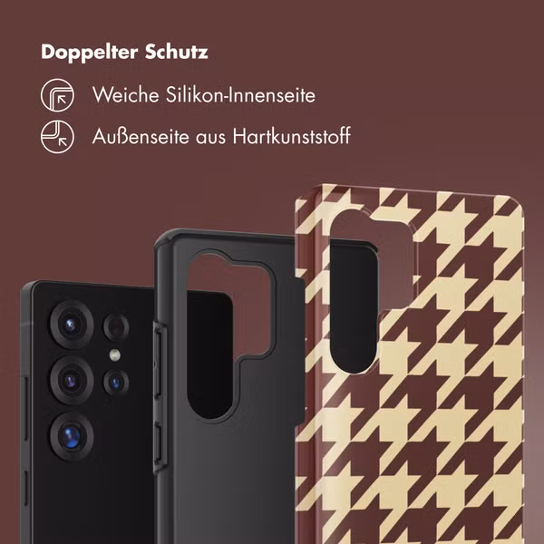 Selencia Vivid Back Cover Samsung Galaxy S25 Ultra - Pied-de-Poule