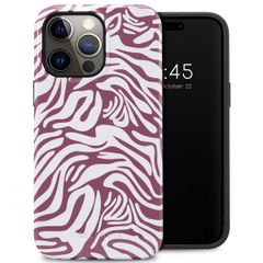 Selencia Vivid Back Cover für das iPhone 14 Pro Max - Trippy Swirl Dark Rose